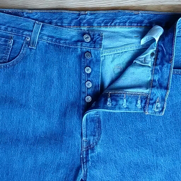Levis 501 Button Fly Jeans 42 x 34 - Picture 7 of 8
